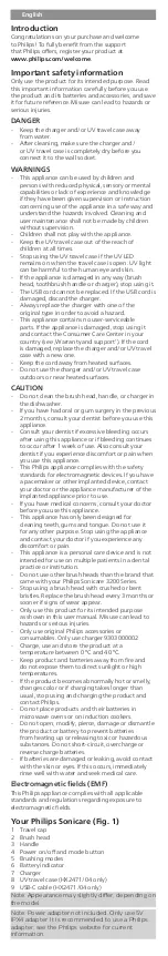 Preview for 3 page of Philips sonicare 3200 Series User Manual