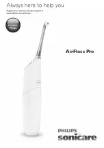 Предварительный просмотр 1 страницы Philips Sonicare AirFloss Pro HX8331 Manual