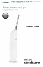 Philips sonicare AirFloss Ultra HX8391/02 User Manual preview