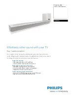 Philips SoundBar CSS2113 Specifications preview