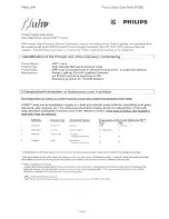 Preview for 1 page of Philips SP7205 Product Safety Data Sheet