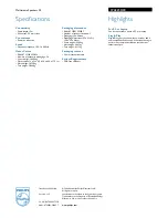 Preview for 2 page of Philips SPA3250 Specifications