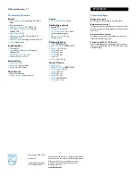 Preview for 2 page of Philips SPA3300 Specifications