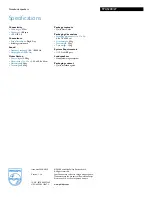 Предварительный просмотр 3 страницы Philips SPA5200 Brochure & Specs