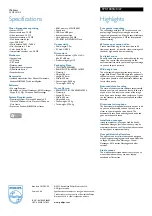 Preview for 2 page of Philips SPC1005NC Specifications