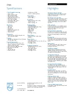 Preview for 2 page of Philips SPC325NC Specifications