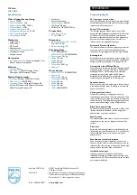 Preview for 2 page of Philips SPC500NC Specifications