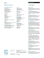 Preview for 2 page of Philips SPC502NC Specifications