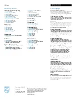 Preview for 2 page of Philips SPC611NC Specifications