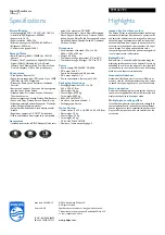 Preview for 2 page of Philips SPF1327 Specifications