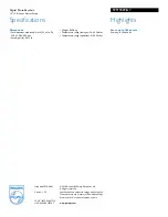 Preview for 2 page of Philips SPF1902P Specifications