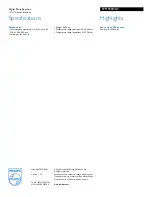 Preview for 2 page of Philips SPF1902R Specifications