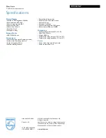 Preview for 2 page of Philips SPF3007 Specifications