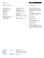 Preview for 2 page of Philips SPF3007D Specifications