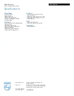 Preview for 2 page of Philips SPF3400C Specifications