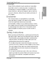 Preview for 2 page of Philips SPF3402S/G7 User Manual