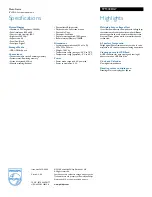 Preview for 2 page of Philips SPF3408 Specifications