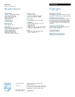 Preview for 2 page of Philips SPF3410 Specifications