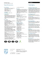 Preview for 2 page of Philips SPF5008 Specification Sheet