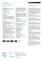 Preview for 2 page of Philips SPF5008 Specifications