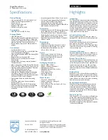 Preview for 2 page of Philips SPF5208 Specification Sheet