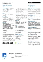 Preview for 2 page of Philips SPF7008 Specifications