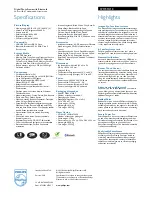 Preview for 2 page of Philips SPF7010 Specification Sheet