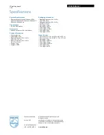 Preview for 2 page of Philips SPK2700BC/27 Specifications