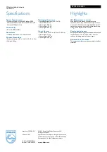 Preview for 2 page of Philips SPM1702SB Specifications