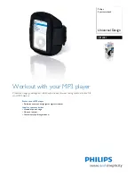 Philips SPORTS ARMBAND 27SPORTS Specifications preview