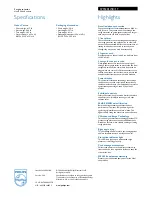 Preview for 2 page of Philips SPP3201WC Specification Sheet