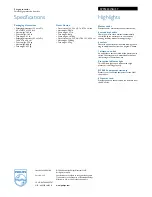 Preview for 2 page of Philips SPP3224WA Specifications