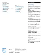 Preview for 2 page of Philips SPP4220WA Specifications