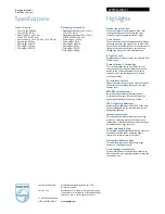 Preview for 2 page of Philips SPP7354WA/37 Specifications