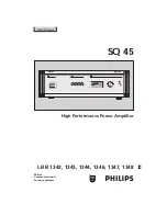 Предварительный просмотр 1 страницы Philips SQ 45 User Manual