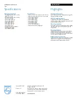 Preview for 2 page of Philips SQM5222 Specifications