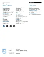 Preview for 2 page of Philips SRP1103 Specifications