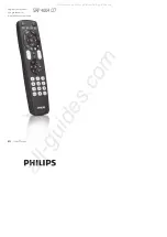 Предварительный просмотр 1 страницы Philips SRP4004/27 User Manual