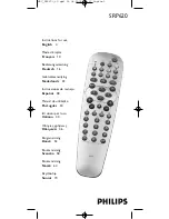 Philips SRP620 Instructions For Use Manual preview