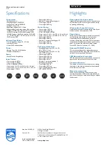 Preview for 2 page of Philips SRP6207 Specifications