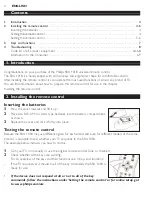 Предварительный просмотр 4 страницы Philips SRU 1018 Instructions For Use Manual