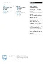 Preview for 2 page of Philips SRU2040 Specifications