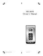 Предварительный просмотр 1 страницы Philips SRU4050 Owner'S Manual