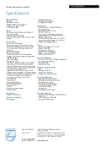 Preview for 3 page of Philips SS211P Specifications