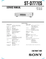 Предварительный просмотр 1 страницы Philips ST-D777ES Service Manual