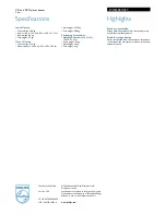 Preview for 2 page of Philips STO3500W Specifications