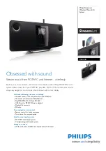 Preview for 1 page of Philips Streamium MCi298
Streamium MCi298/12 Brochure & Specs