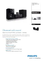 Philips Streamium MCi730 Brochure & Specs preview