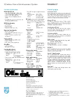 Preview for 2 page of Philips Streamium MX6000i Specifications