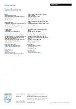 Preview for 3 page of Philips Streamium NP3300 Specifications